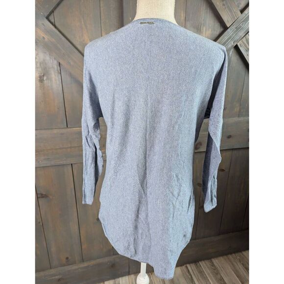 Michael Kors Sweater Women's Small Blue Knit Cotton Blend Hi-Low Tunic Pullover - Picture 4 of 9